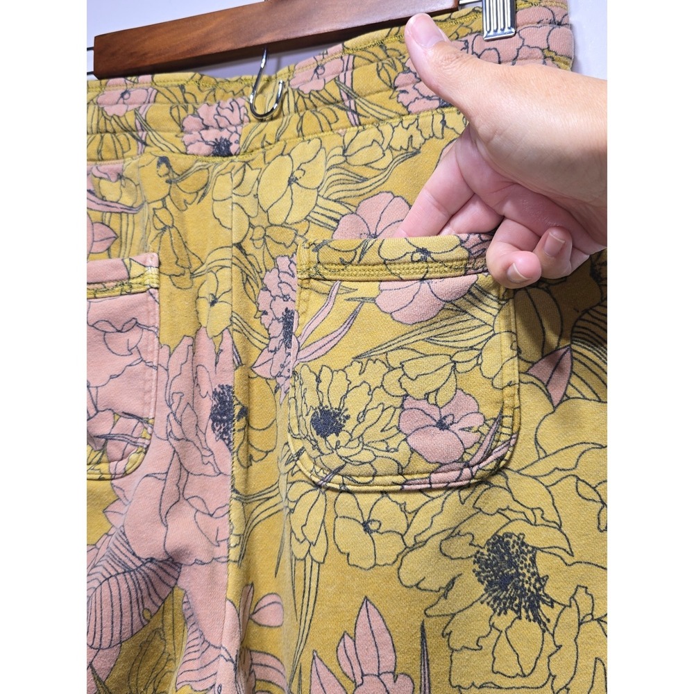 Anthropologie Women's Camilla Knit Joggers Hug Print Yellow Floral SP Boho - Picture 5 of 13